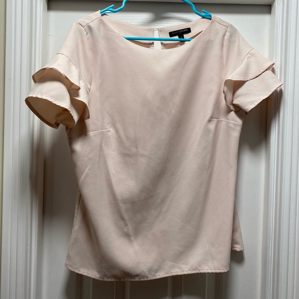 Banana Republic pastel pink blouse